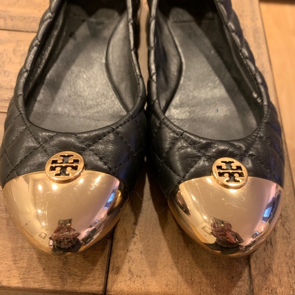Tory Burch Quilted Leather Ballet Flats - Picture 2 of 3